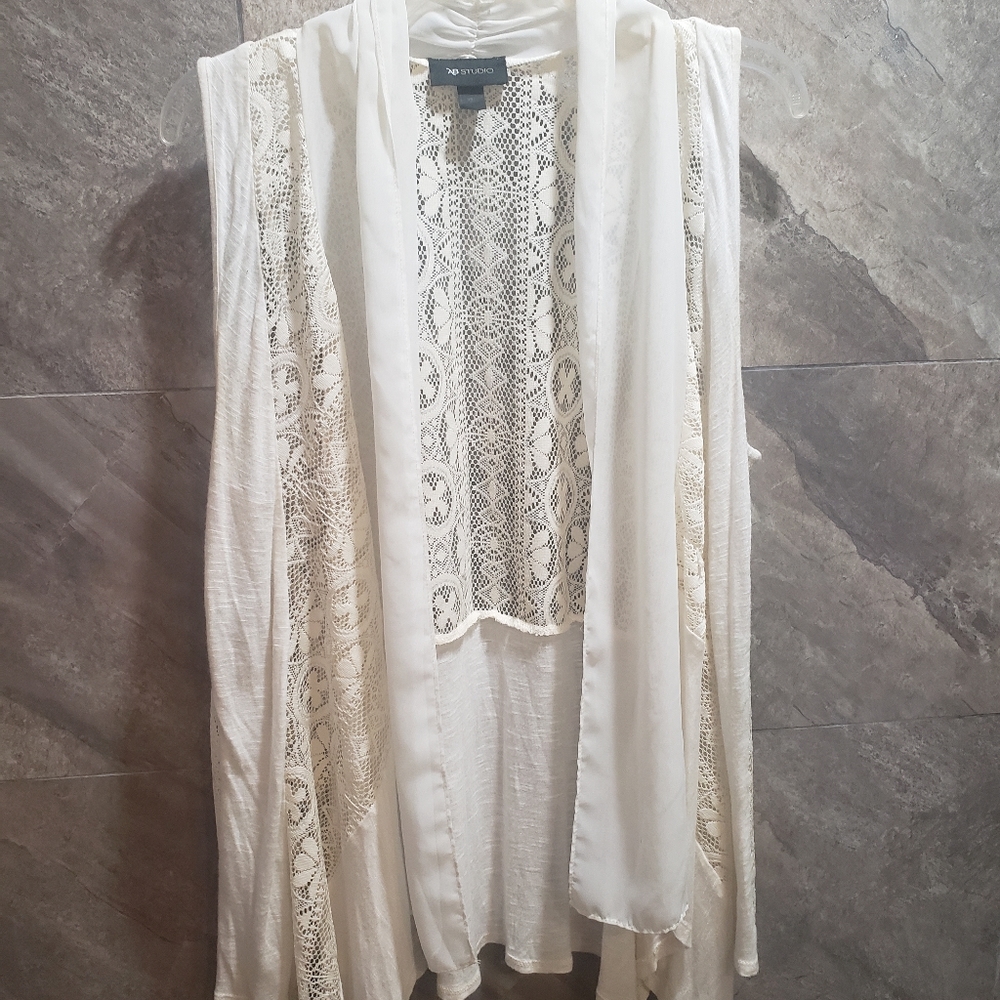 AB Studio Women's Sleeveless Kimono Cardigan